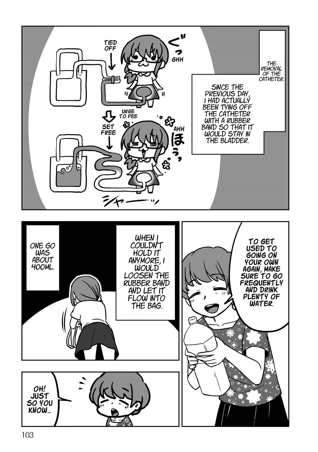 Goodbye Chinchin Welcome Manman (I Wanted to Be an Office Lady so I Had SRS) Chapter 5 page 7 - Chapter 5: Tour Through Dilation Hell! (Discharge and Returning Home)