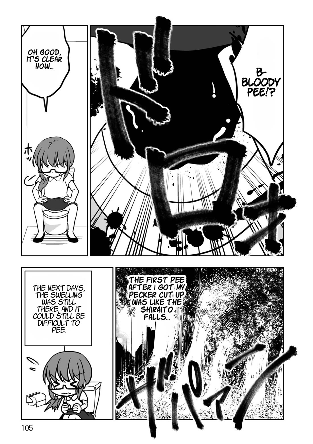 Goodbye Chinchin Welcome Manman (I Wanted to Be an Office Lady so I Had SRS) Chapter 5 page 9 - Chapter 5: Tour Through Dilation Hell! (Discharge and Returning Home)