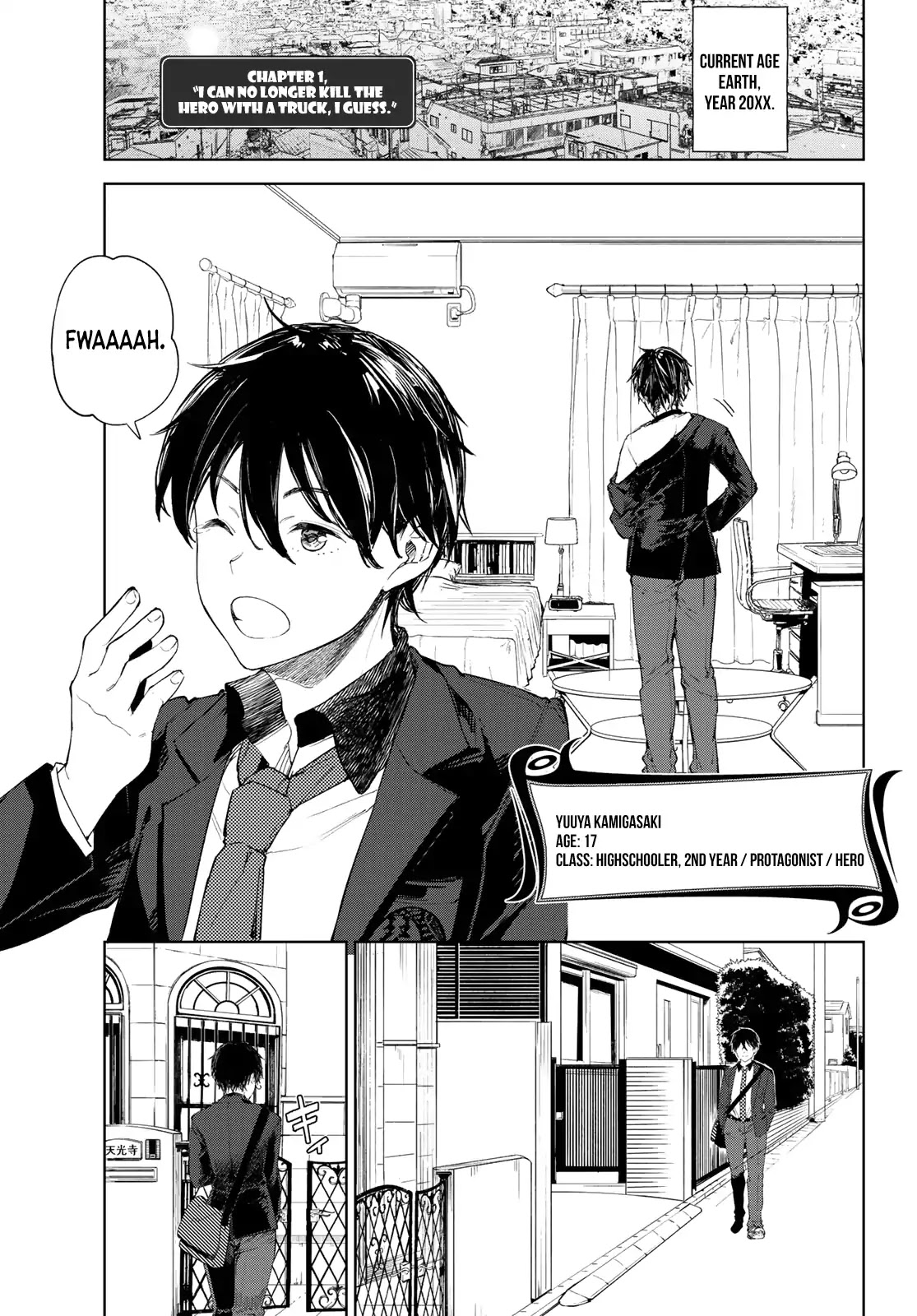 Goodbye Isekai Tensei Chapter 8 page 3 - Chapter 8: “I can no longer kill the hero with a truck, I guess.”
