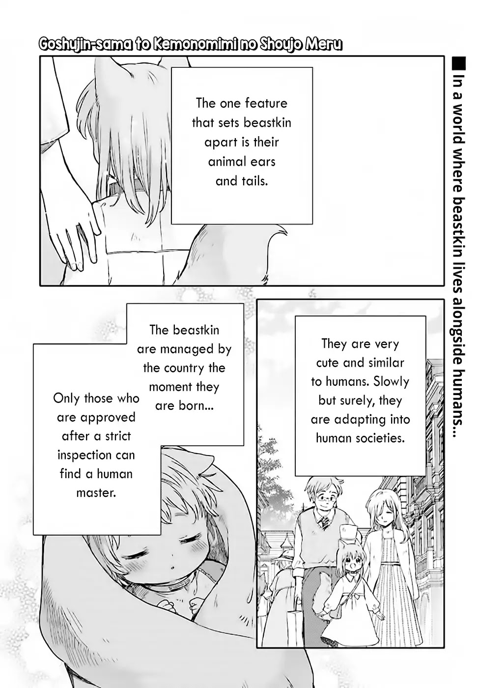 Goshujin-sama to Kemonomimi no Shoujo Meru Chapter 3 page 1 - Chapter 3: Alone