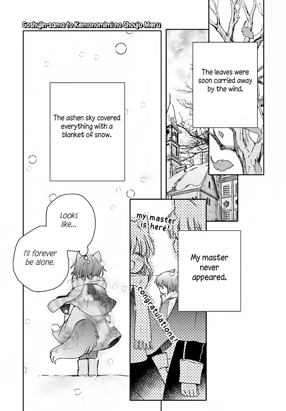 Goshujin-sama to Kemonomimi no Shoujo Meru Chapter 3 page 17 - Chapter 3: Alone