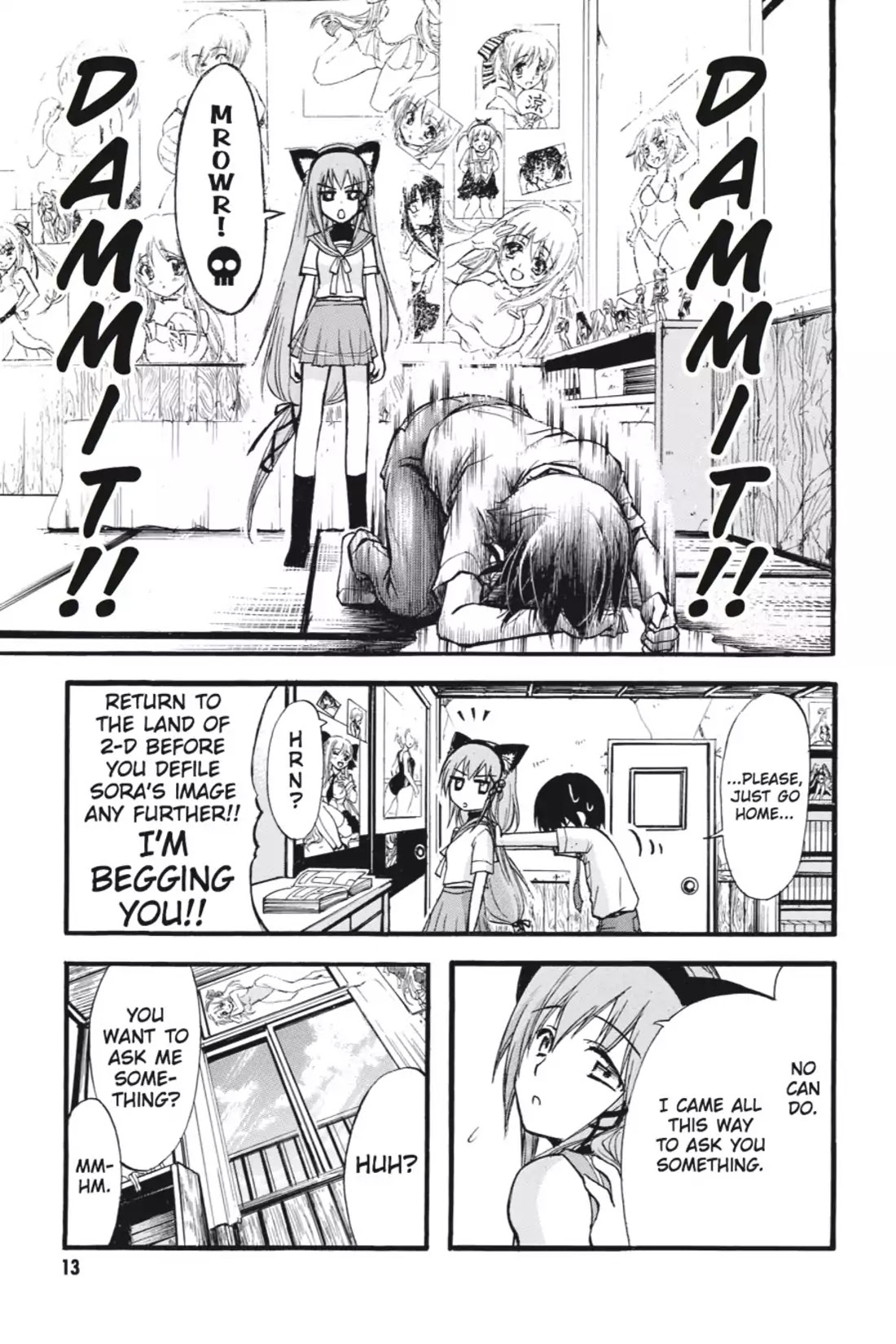 Gou-Dere Bishoujo Nagihara Sora Chapter 1 page 14 - Chapter 1: Vol.1 1st OFFENSE: Mrowr.