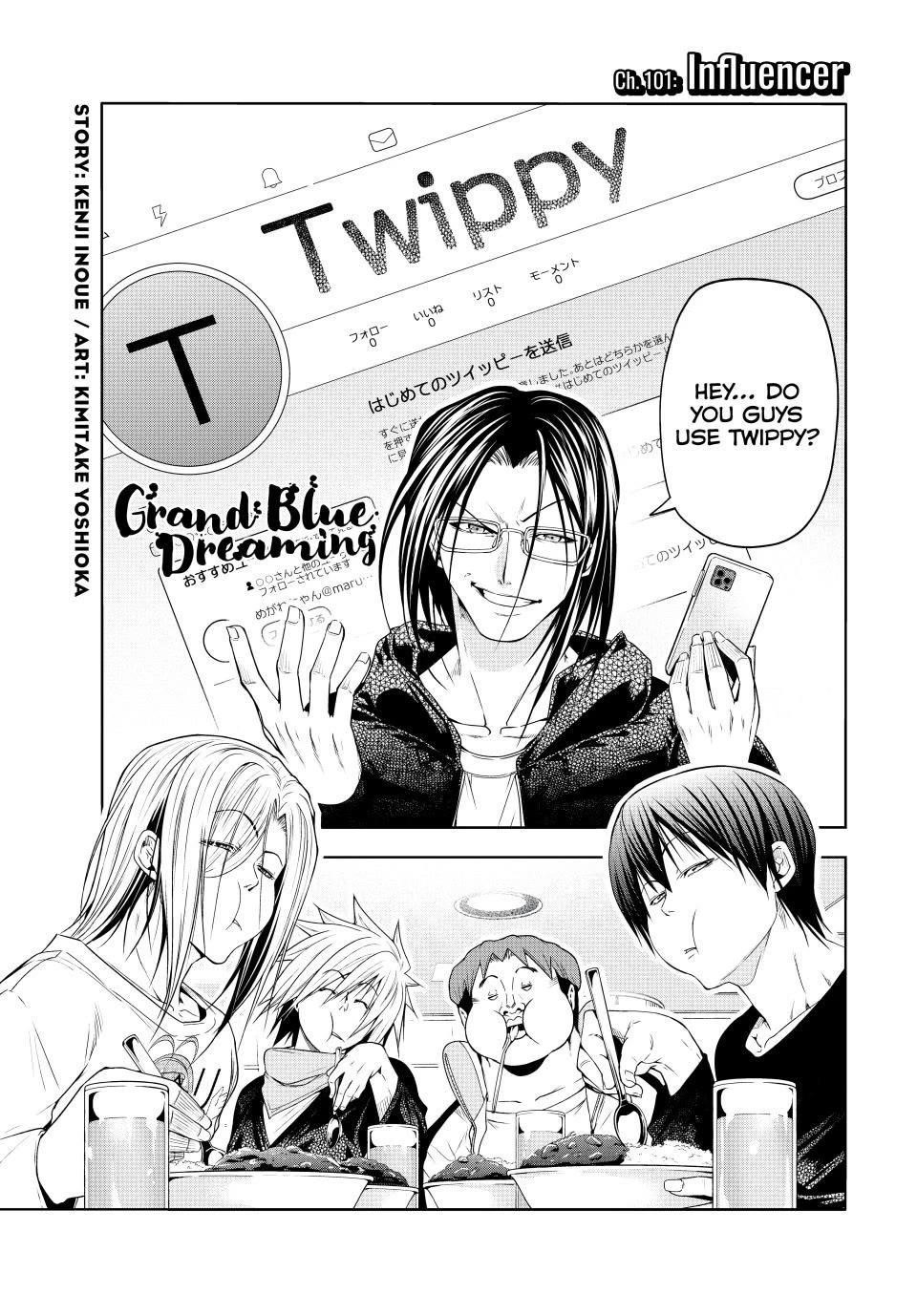 Grand Blue Chapter 101 page 1 - Chapter 101: Influencer