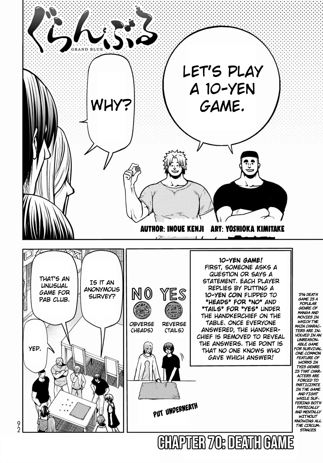 Grand Blue Chapter 70 page 2 - Chapter 70: Death Game
