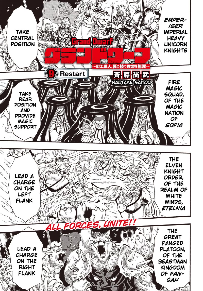 Grand Dwarf ~ The Smalltown Craftsman's Skills Are Unmatched In Another World ~ Chapter 9 page 2 - Chapter 9: Restart