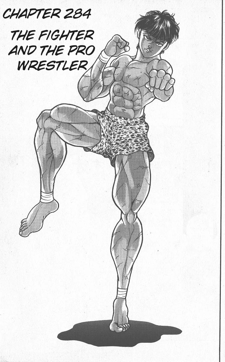 Grappler Baki Chapter 284 page 1 - Chapter 284: The Fighter and the Pro Wrestler