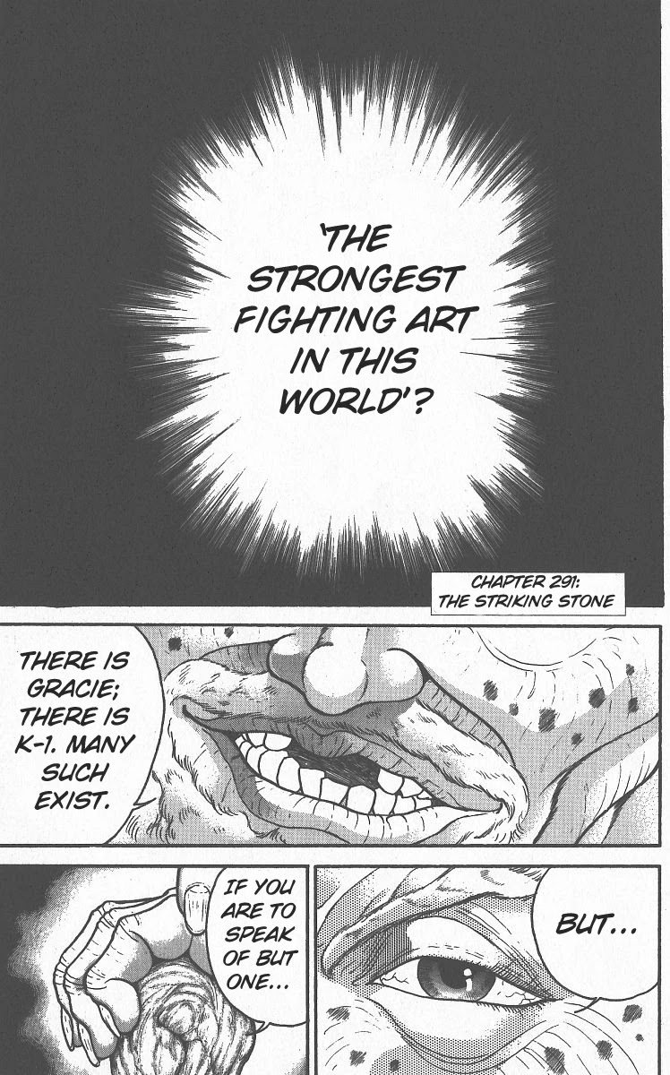 Grappler Baki Chapter 291 page 1 - Chapter 291: The Striking Stone