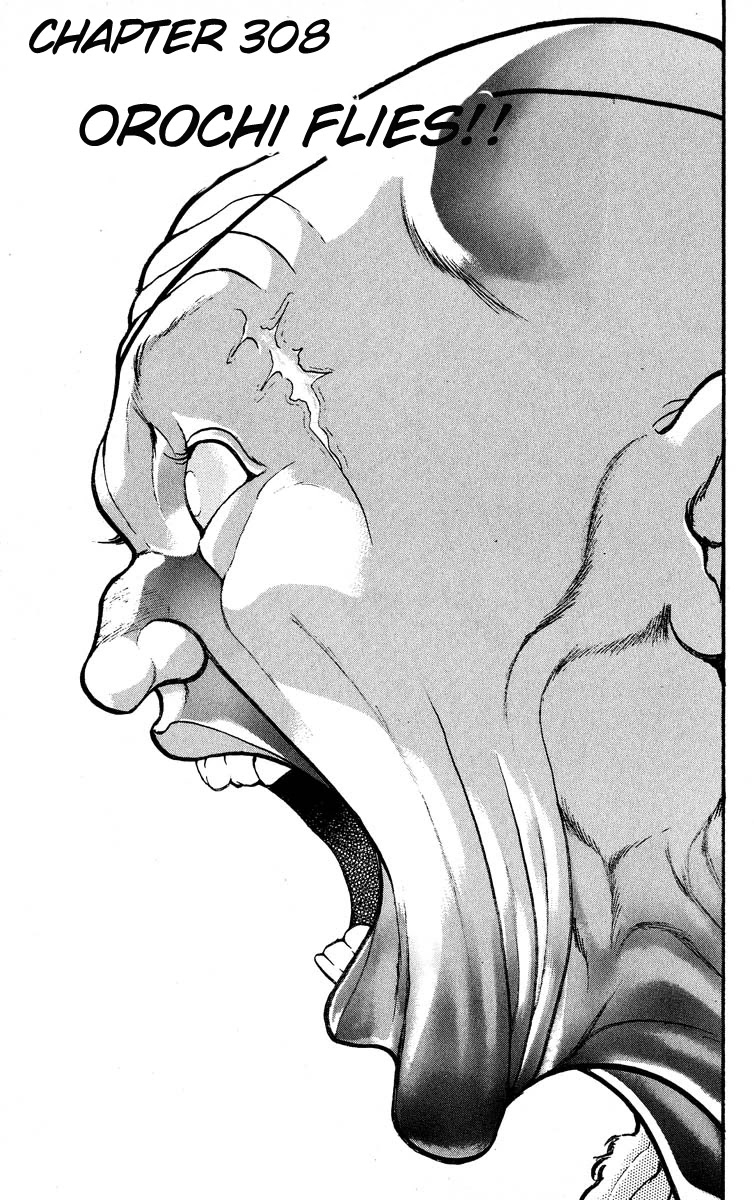 Grappler Baki Chapter 308 page 1 - Chapter 308: Orochi Flies