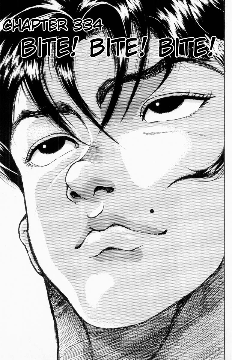 Grappler Baki Chapter 334 page 1 - Chapter 334: Bite Bite Bite