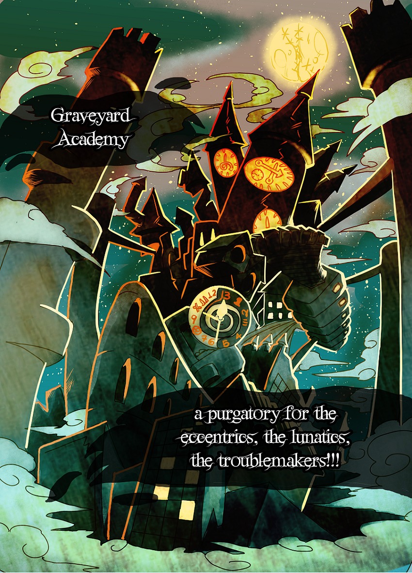 Graveyard Academy Chapter 1 page 2 - Chapter 1 : Good Morning, Good Afternoon, Good Evening, or Good Night!