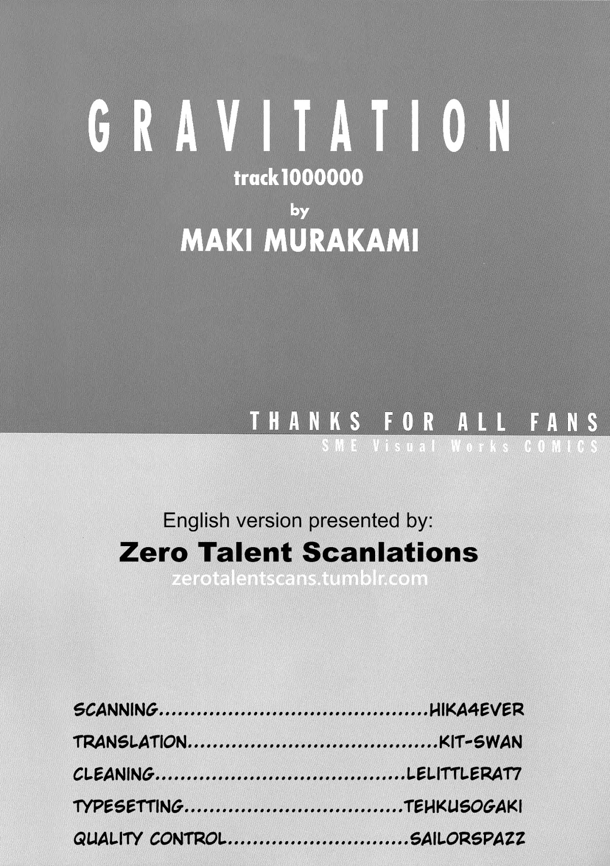 Gravitation Chapter 54.5 page 2 - Chapter 54.5: TV Series Bonus Booklet: Track 1000000