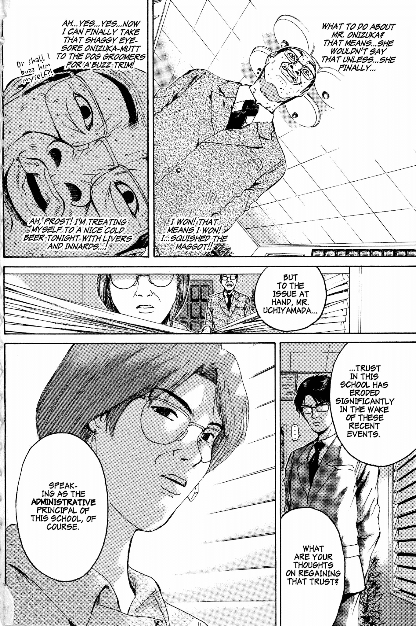 Great Teacher Onizuka Chapter 136 page 12 - Chapter 136: And a Boomerang Feels No Pain