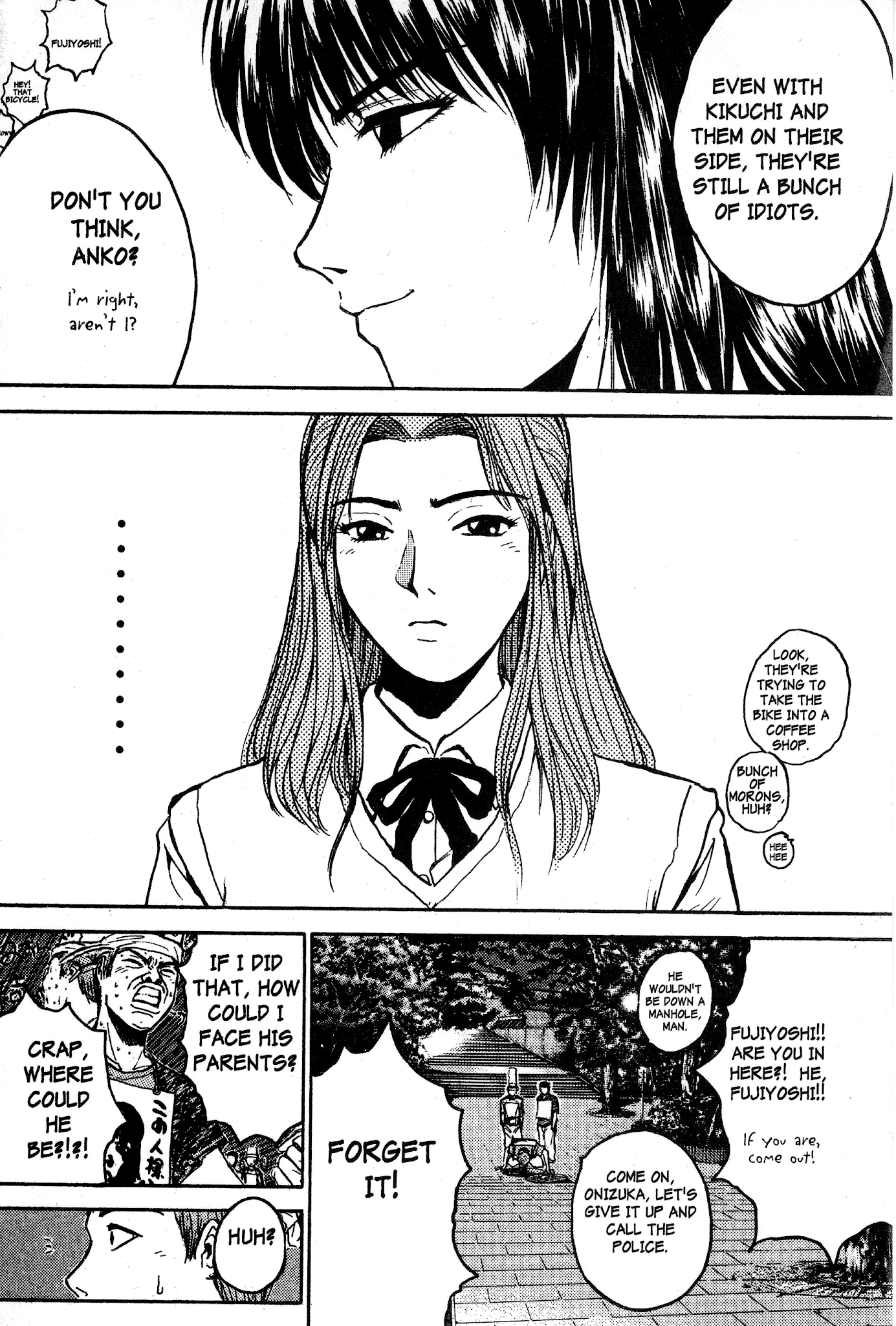 Great Teacher Onizuka Chapter 80 page 9 - Chapter 80: The Missing Persons Bicycle Squad