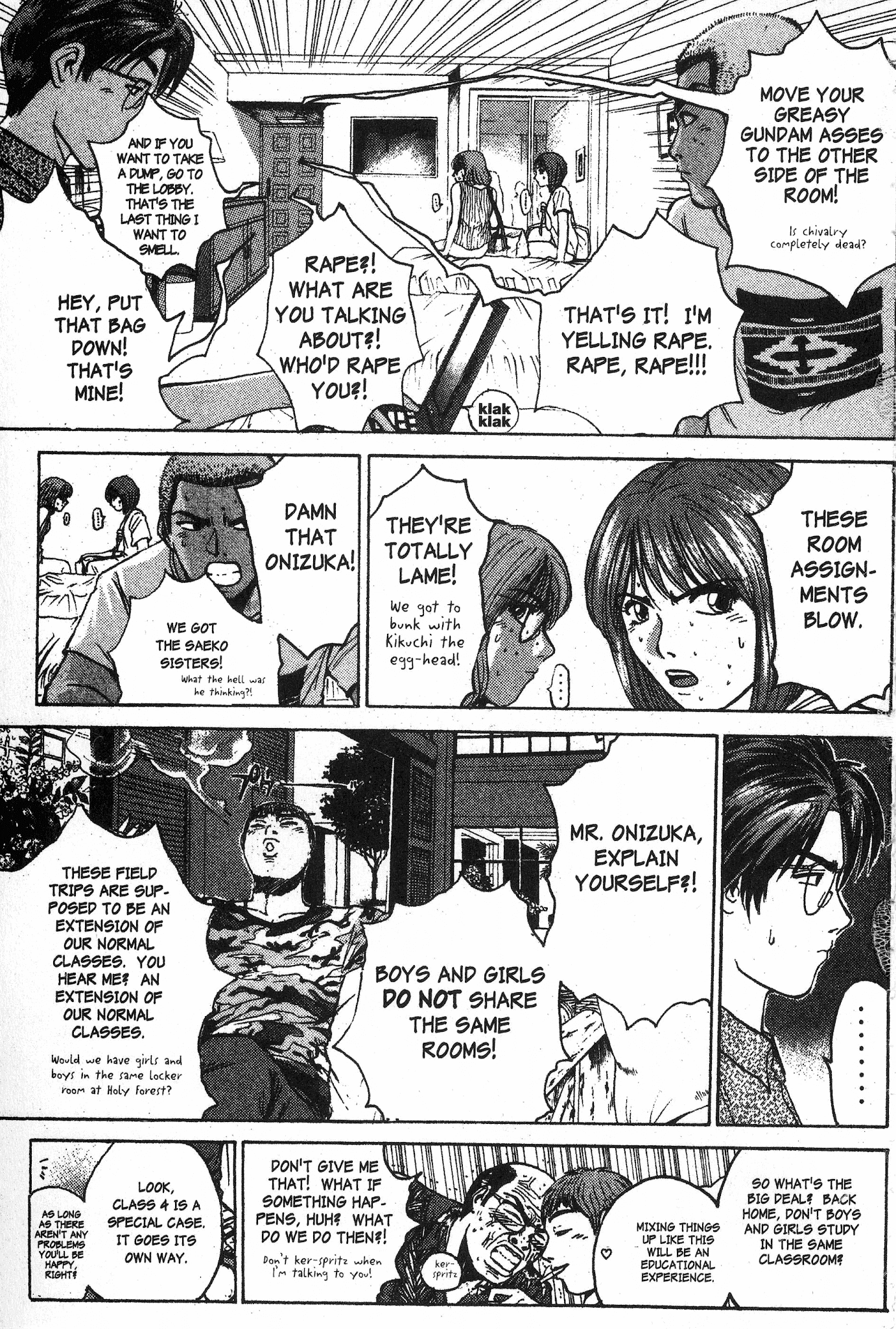 Great Teacher Onizuka Chapter 96 page 3 - Chapter 96: Making It a "Go" Back in the Rooms