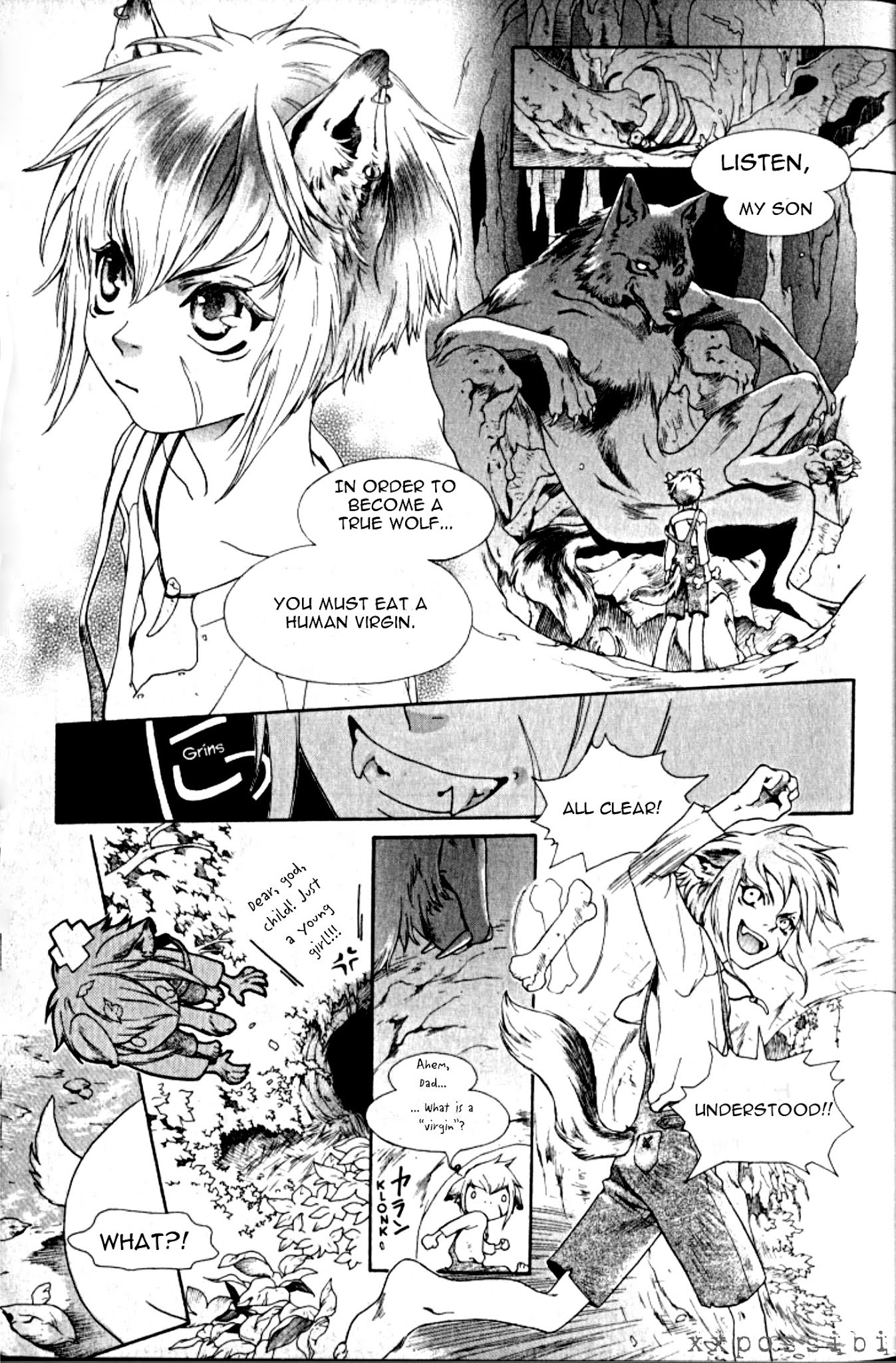 Grimms Manga Chapter 1.1 page 5 - Vol.1 Chapter 1: Little Red Riding Hood (Rotkappchen)