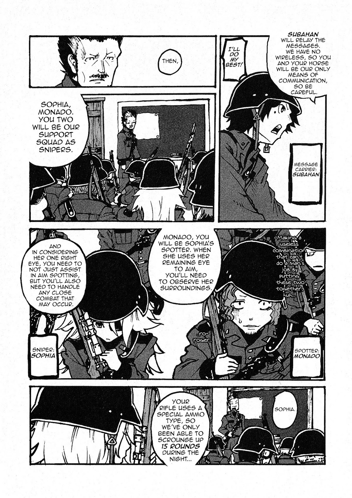 Groundless - Sekigan no Sogekihei Chapter 1.3 page 5 - Chapter 1.3 : One-eyed Sniper (Part 3) [V.1.1]