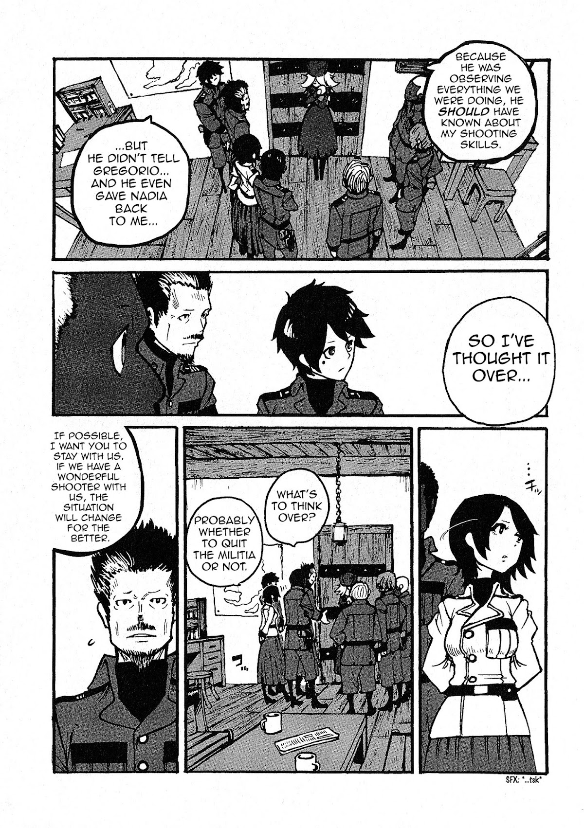 Groundless - Sekigan no Sogekihei Chapter 1.4 page 23 - Chapter 1.4 : One-eyed Sniper (Part 4)
