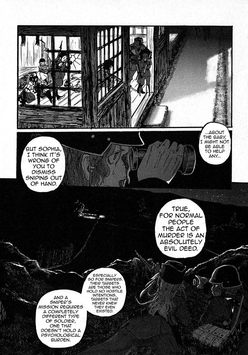 Groundless - Sekigan no Sogekihei Chapter 10 page 13 - Chapter 10 : Those Bullets Invoke Fear and Courage