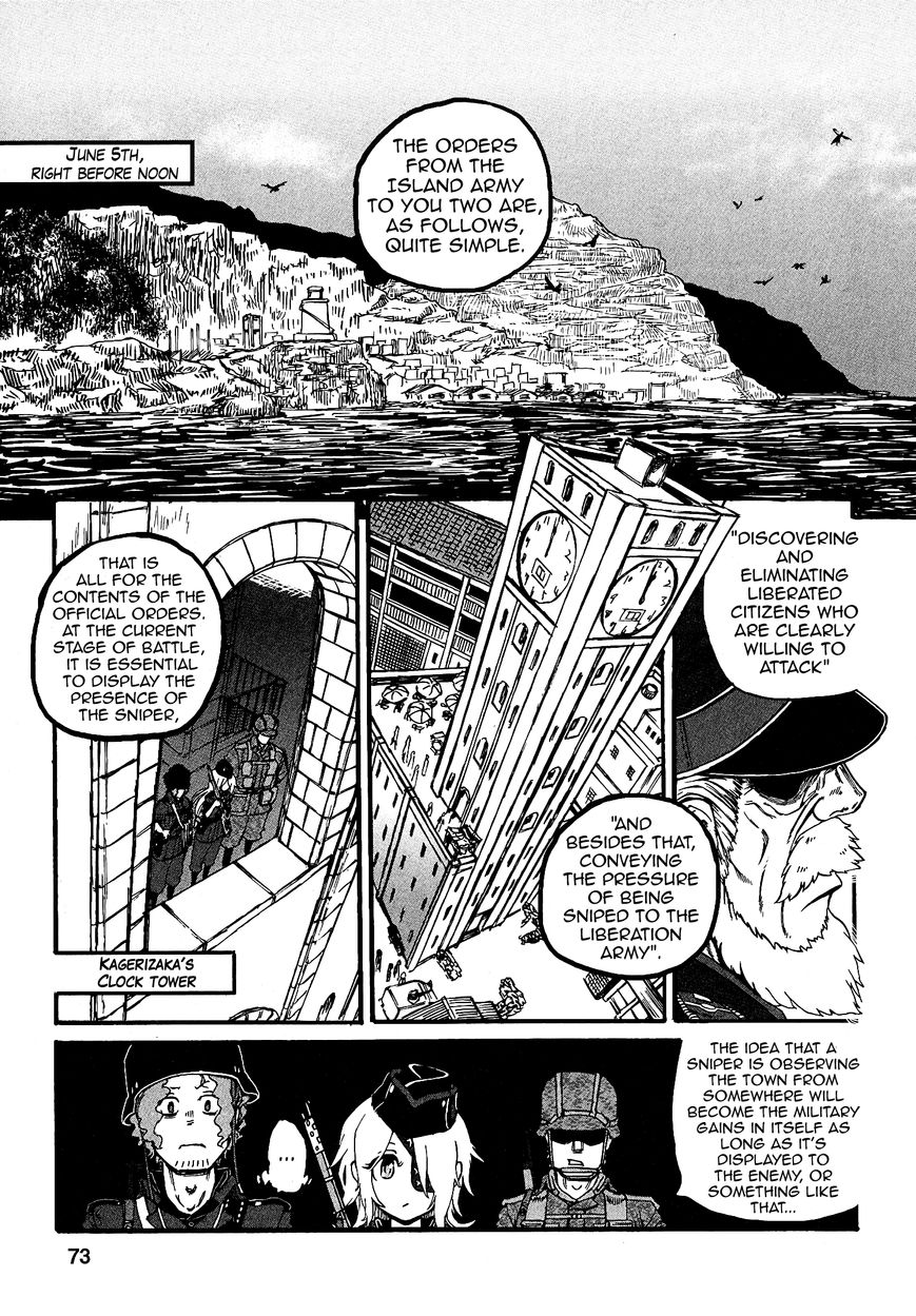 Groundless - Sekigan no Sogekihei Chapter 16 page 3 - Chapter 16 : The town where evening sun can't be seen