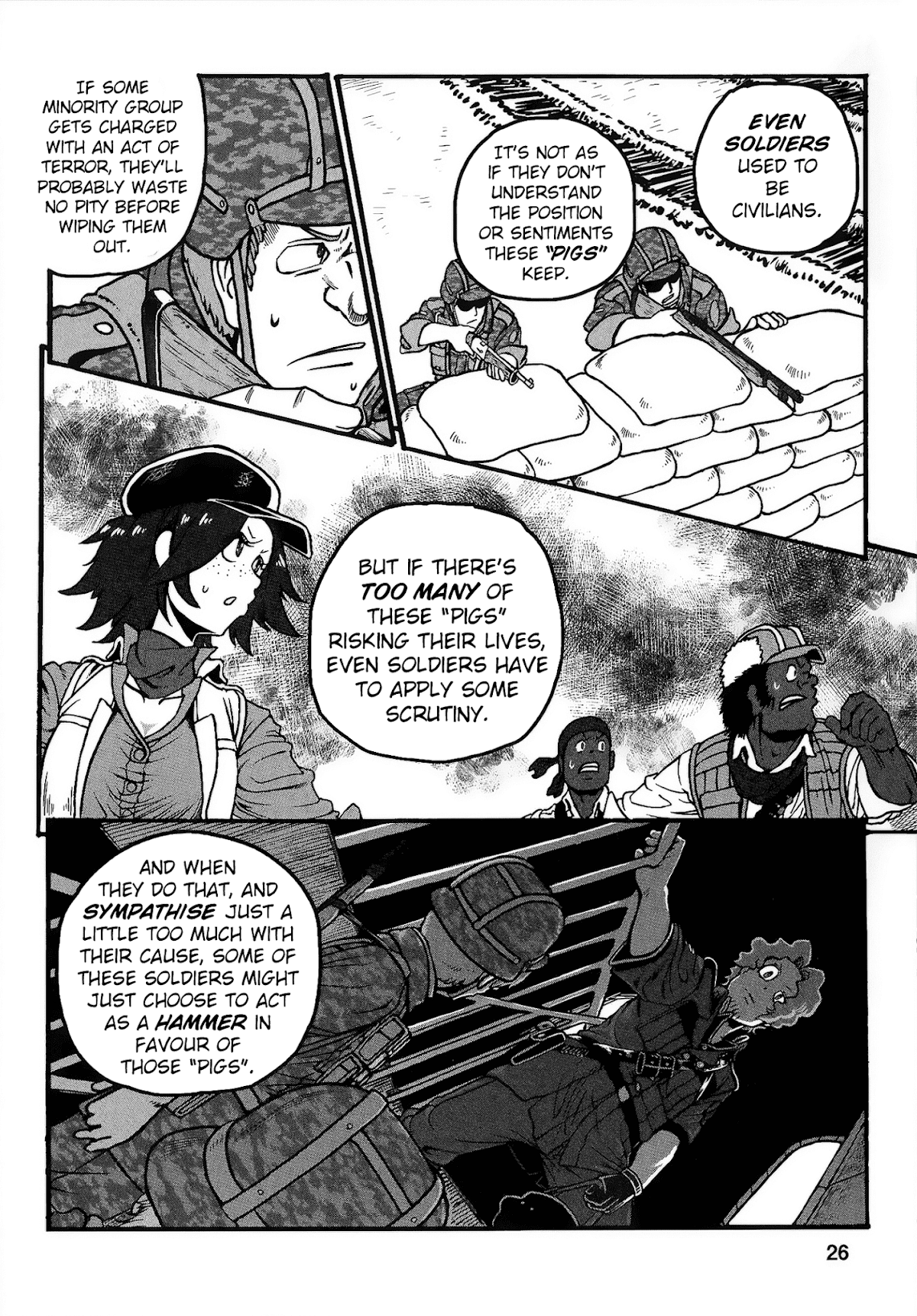 Groundless - Sekigan no Sogekihei Chapter 22 page 28 - Chapter 22: The Hammer of Swine