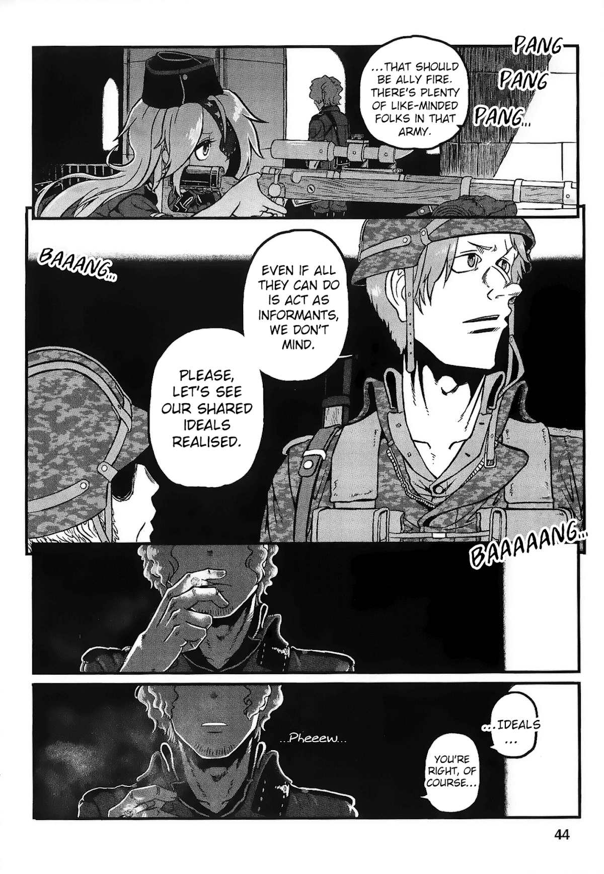 Groundless - Sekigan no Sogekihei Chapter 22 page 46 - Chapter 22: The Hammer of Swine