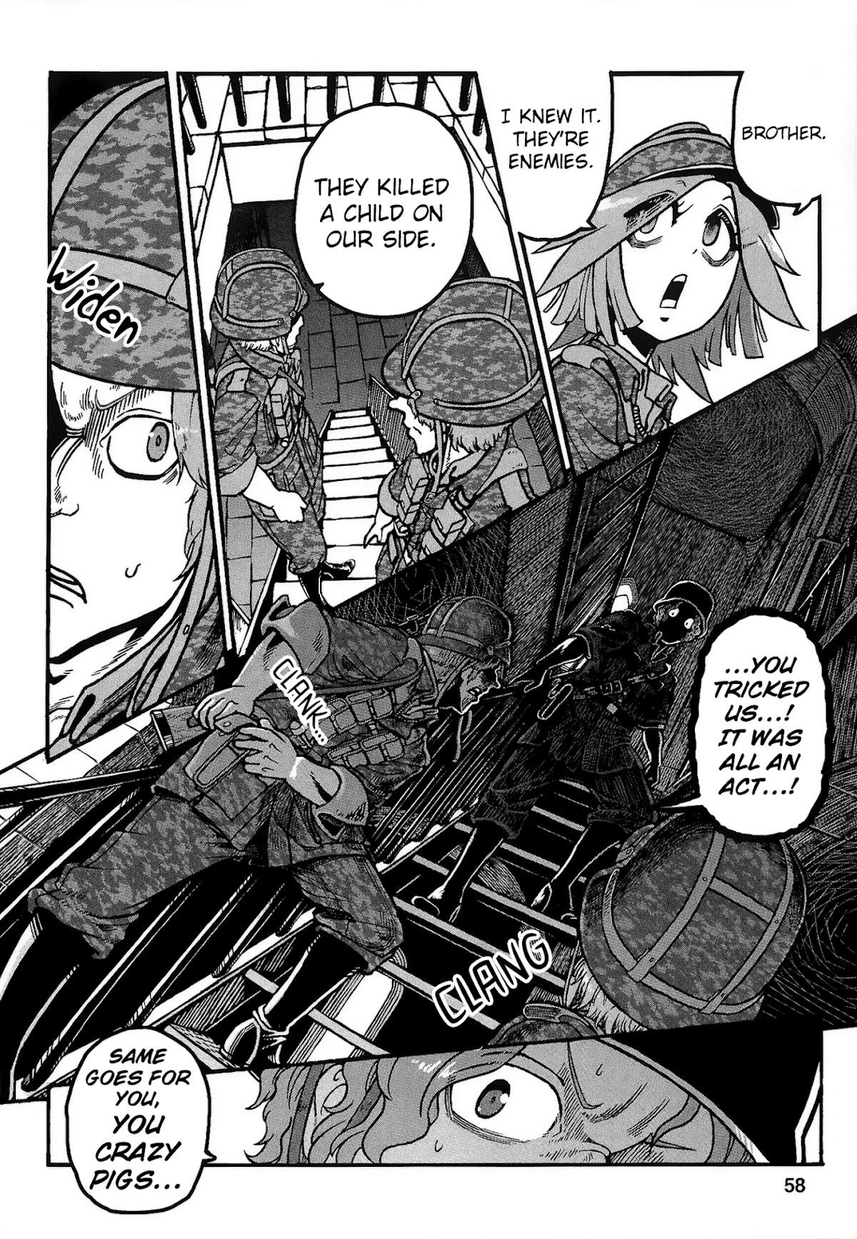 Groundless - Sekigan no Sogekihei Chapter 22 page 58 - Chapter 22: The Hammer of Swine