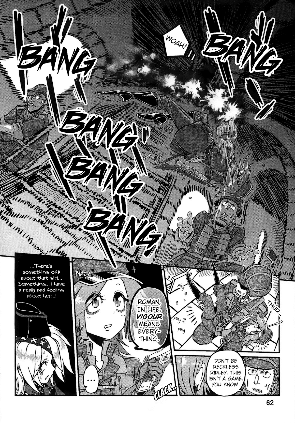 Groundless - Sekigan no Sogekihei Chapter 22 page 62 - Chapter 22: The Hammer of Swine