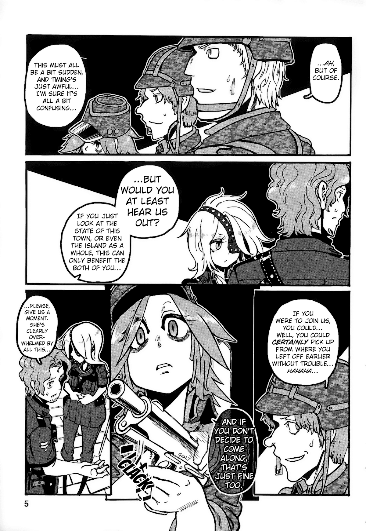 Groundless - Sekigan no Sogekihei Chapter 22 page 7 - Chapter 22: The Hammer of Swine