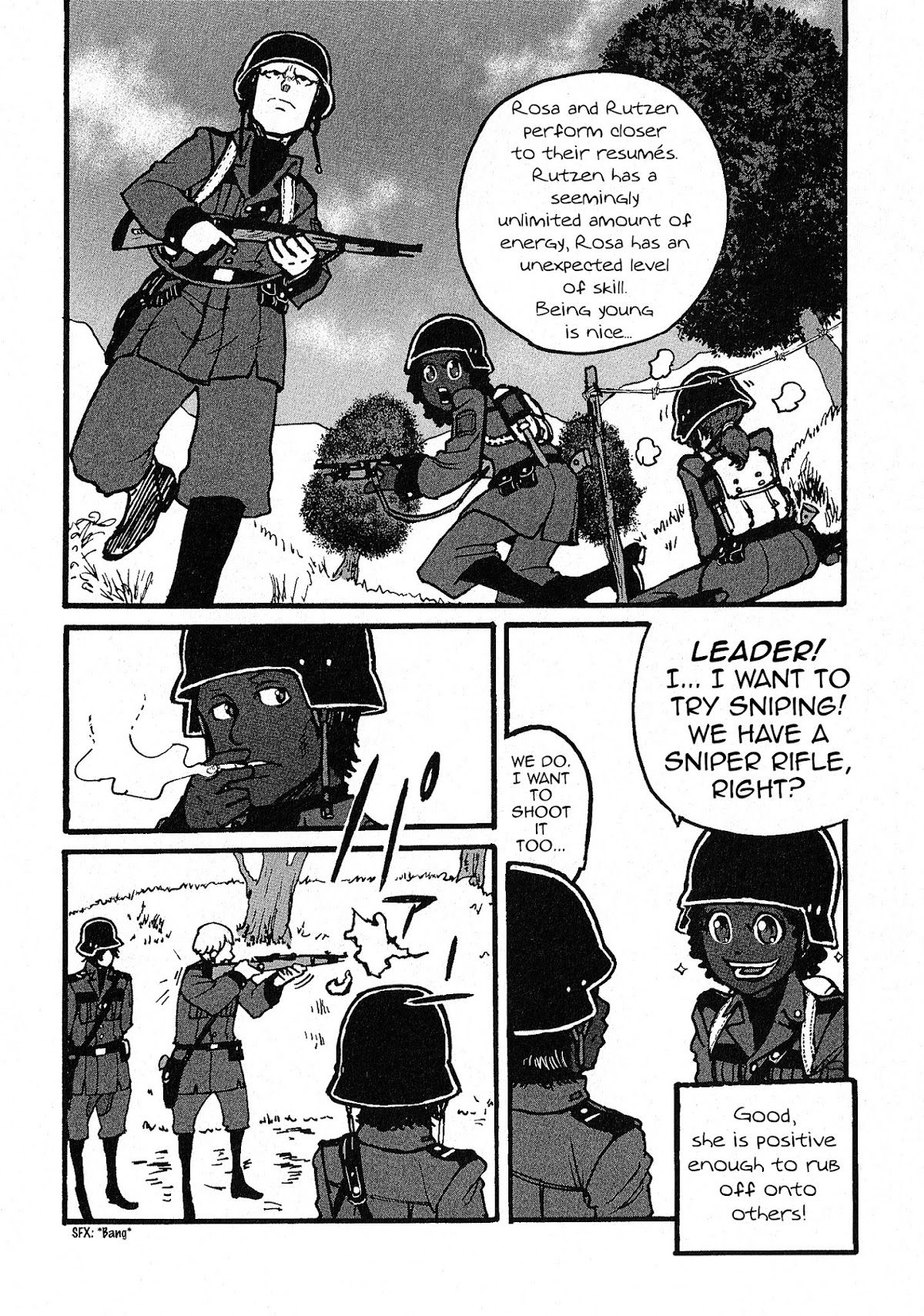 Groundless - Sekigan no Sogekihei Chapter 3 page 9 - Chapter 3 : One can't turn into a useful soldier in just 3 days + Volume 1 extras