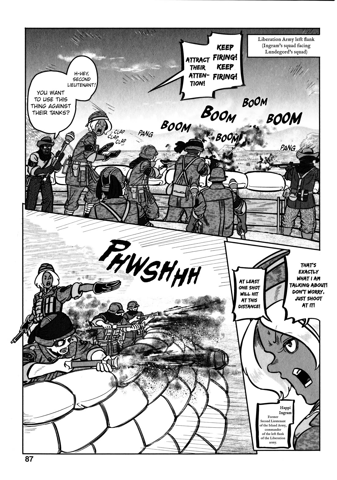 Groundless - Sekigan no Sogekihei Chapter 33 page 17 - Chapter 33: Castle of Sand and Shimmering Flames