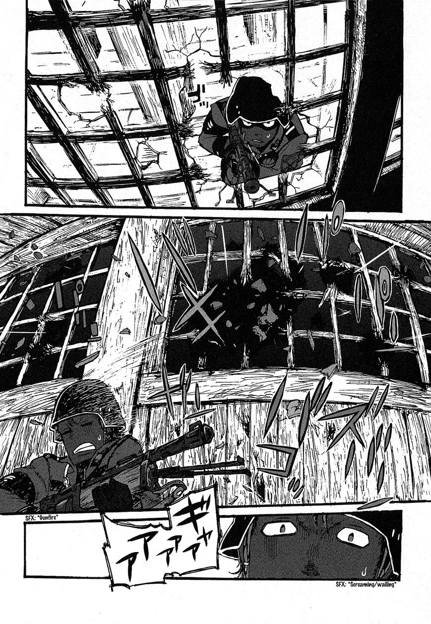 Groundless - Sekigan no Sogekihei Chapter 8 page 23 - Chapter 8 : Third Grain Silo Area Occupation Battle
