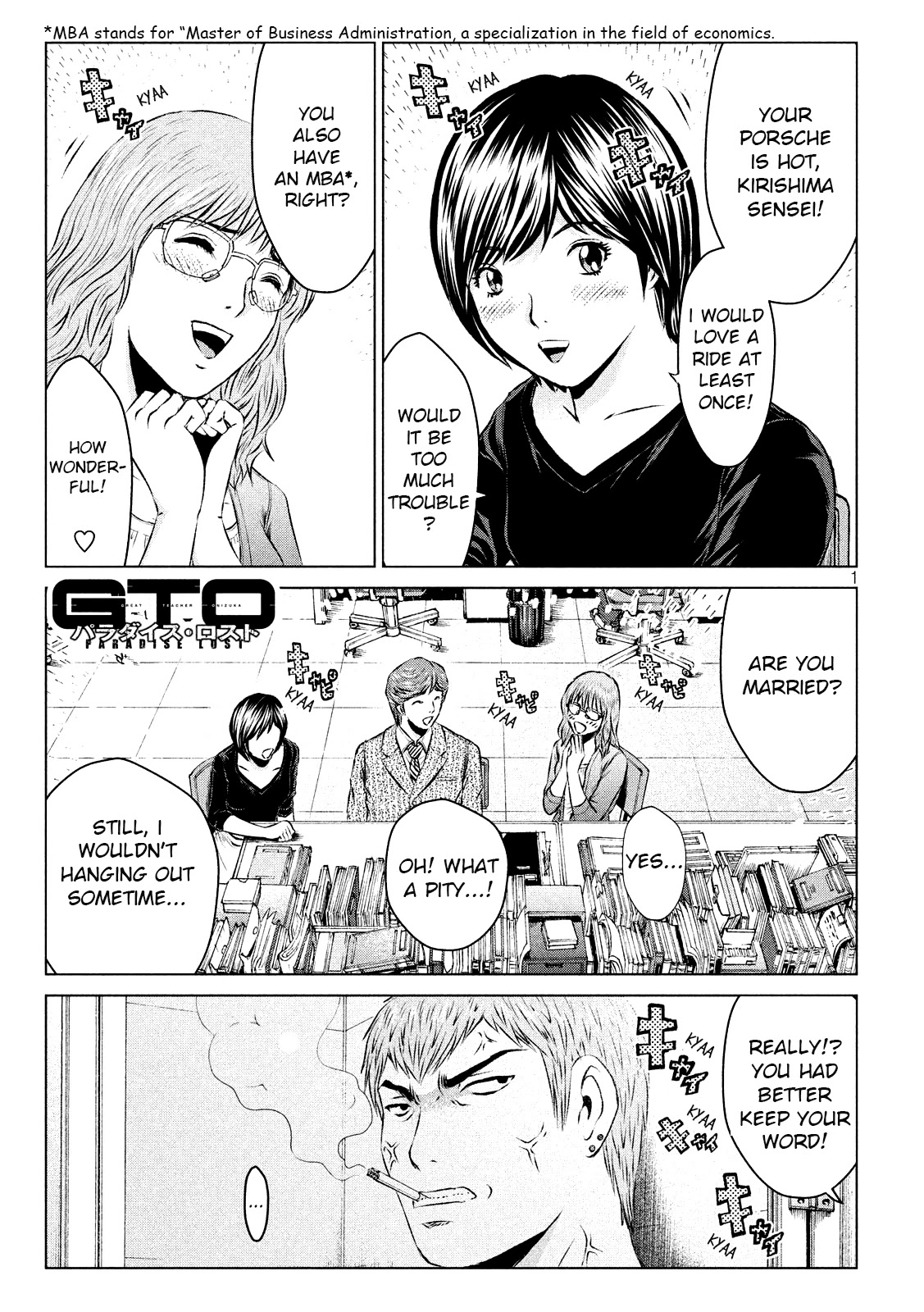 GTO - Paradise Lost Chapter 103 page 1 - Chapter 103: A Head to Head Fight