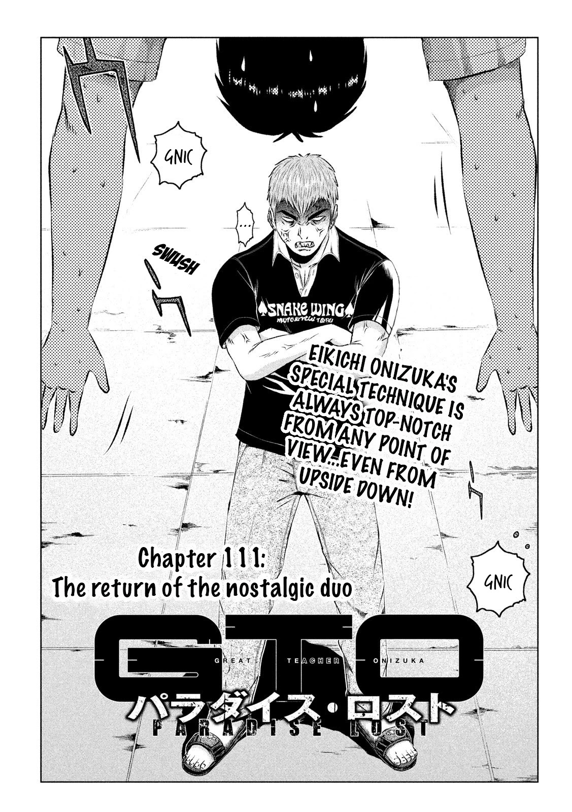 GTO - Paradise Lost Chapter 111 page 4 - Chapter 111: The return of the nostalgic duo