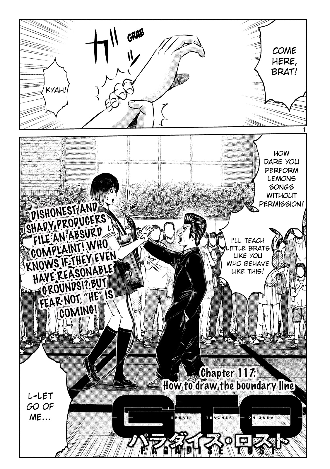 GTO - Paradise Lost Chapter 117 page 1 - Chapter 117: How to draw the boundary line