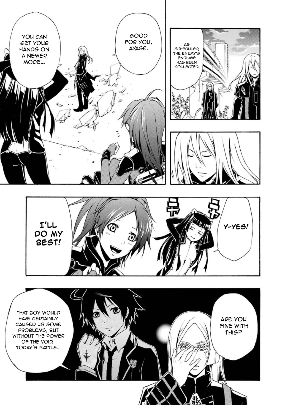 Guilty Crown Chapter 5 page 11 - Chapter 5: Erosion - School mate