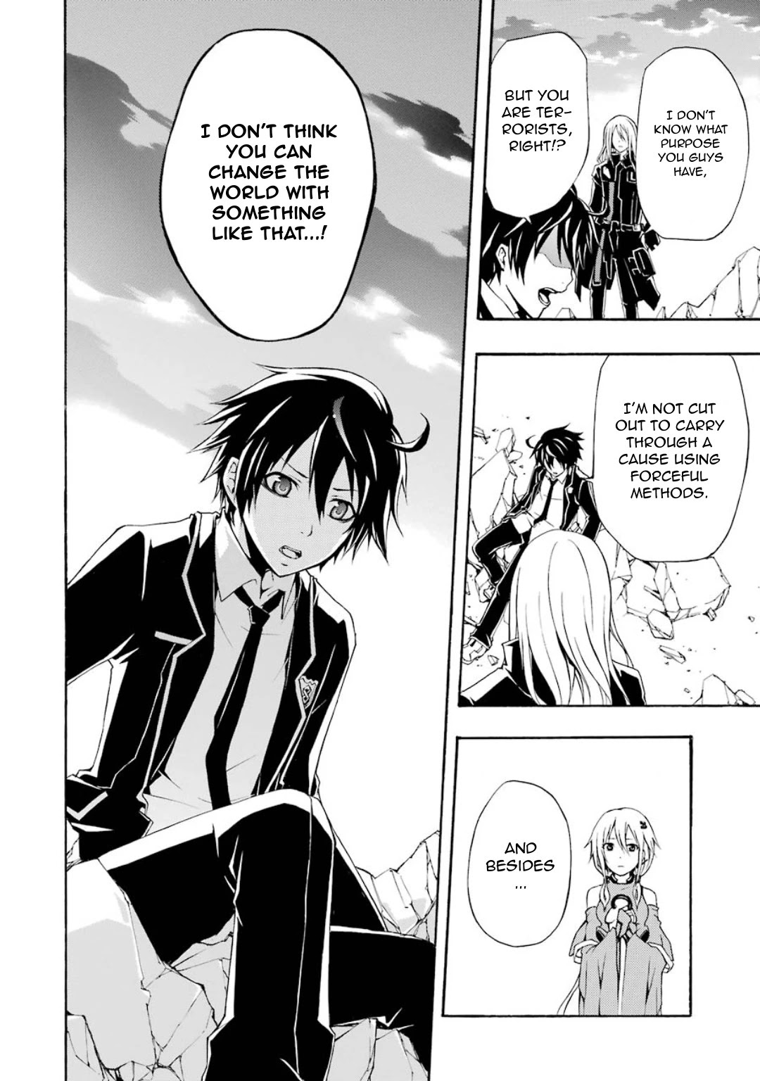 Guilty Crown Chapter 5 page 8 - Chapter 5: Erosion - School mate