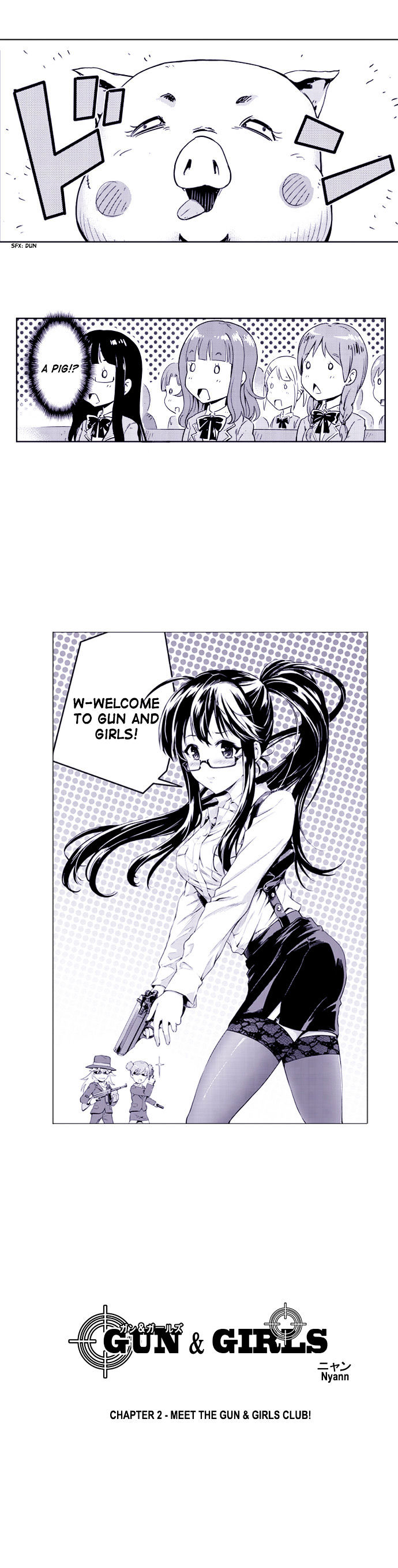 Gun & Girls Chapter 2 page 1 - Chapter 2 : Meet the Gun & Girls club!