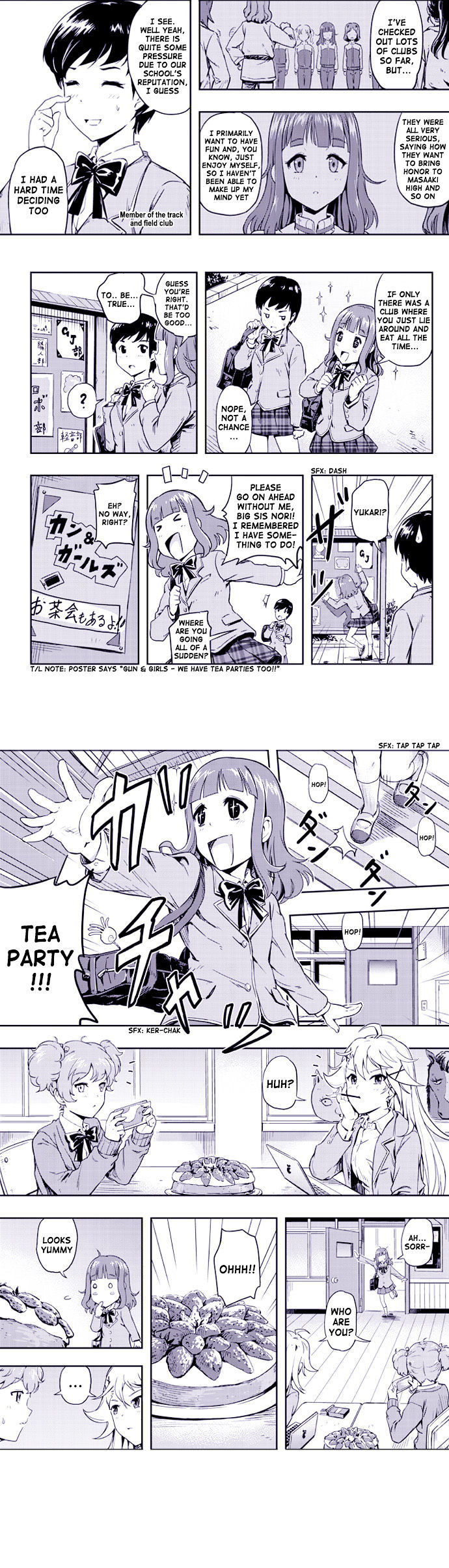 Gun & Girls Chapter 2 page 5 - Chapter 2 : Meet the Gun & Girls club!