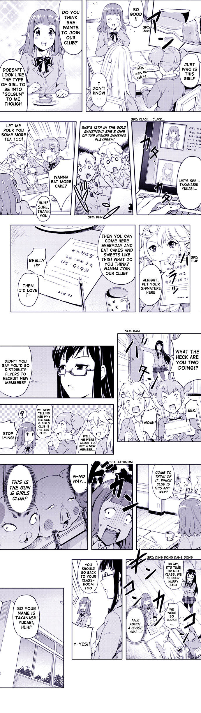 Gun & Girls Chapter 2 page 6 - Chapter 2 : Meet the Gun & Girls club!