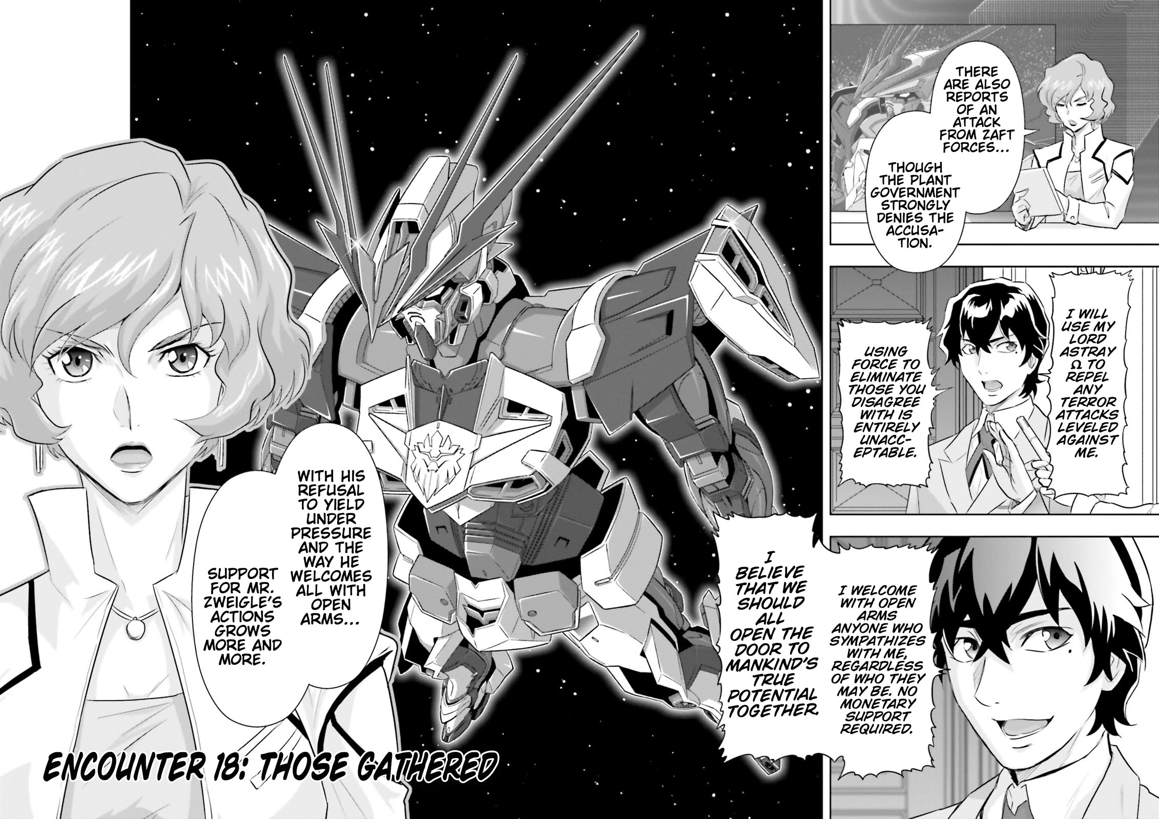 Gundam Seed Astray - Tenkuu no Seijo Chapter 18 page 7 - Chapter 18: Encounter 18: Those Gathered