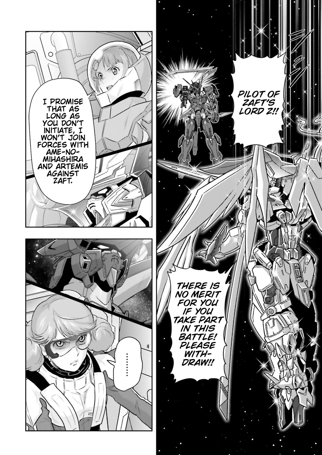 Gundam Seed Astray - Tenkuu no Seijo Chapter 21 page 20 - Chapter 21: Encounter 21: Kazahana's Decision