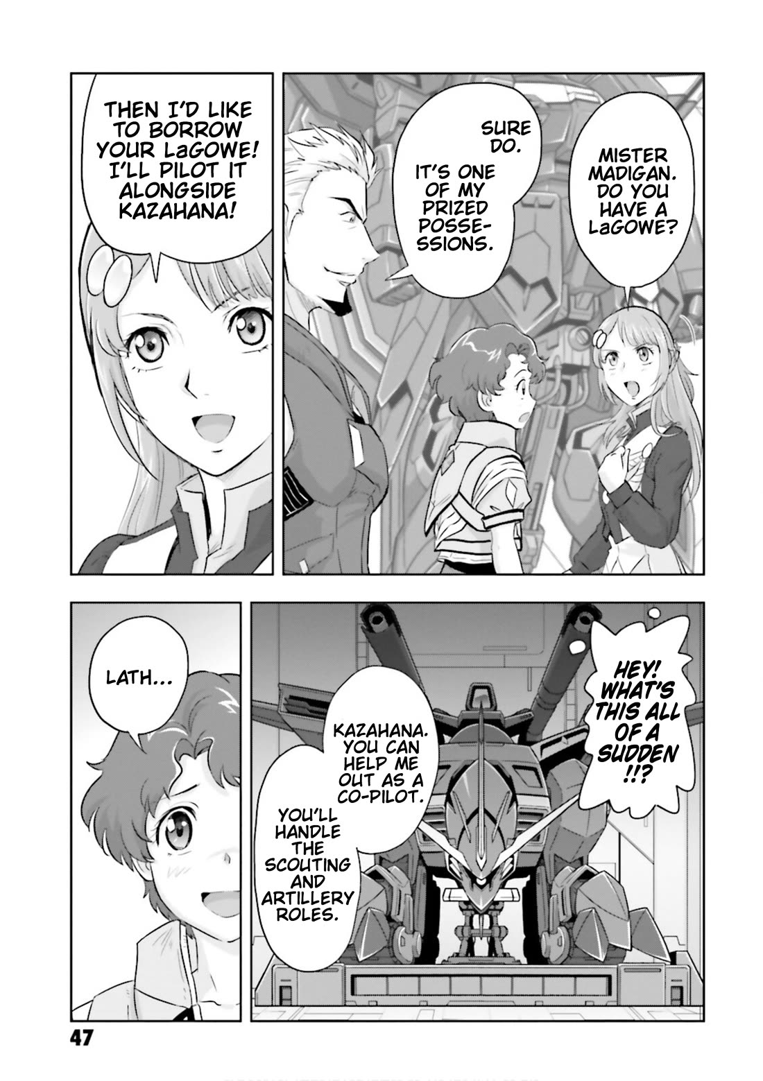 Gundam Seed Astray - Tenkuu no Seijo Chapter 7 page 11 - Chapter 7: Encounter 7: Pro Mobile Suit Pilot