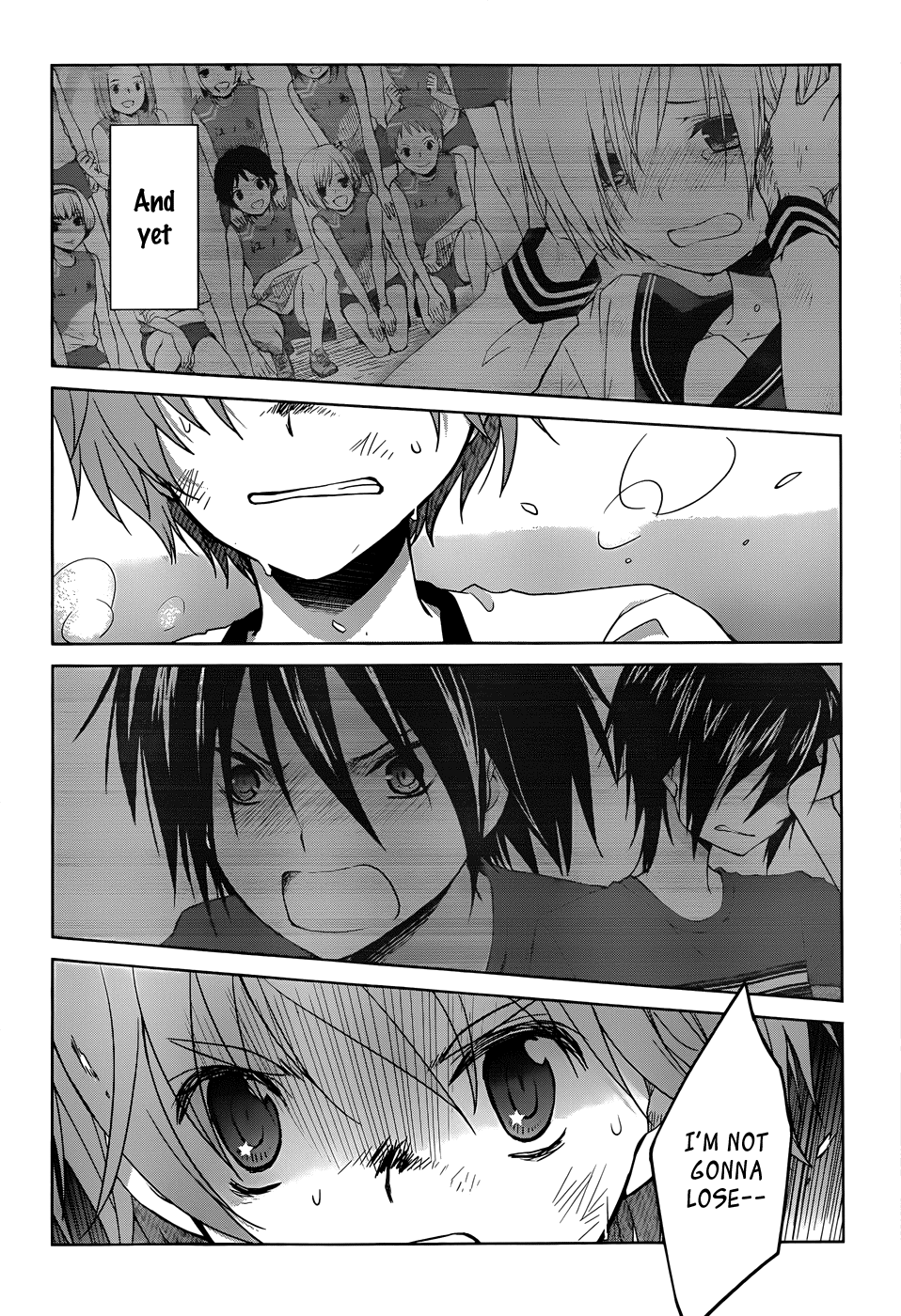 Gunjou (KIRIHARA Idumi) Chapter 14.2 page 14 - Chapter 14 v2 : Run-14 I'm Not Gonna Lose---- No Way I'm Losiiing---!!