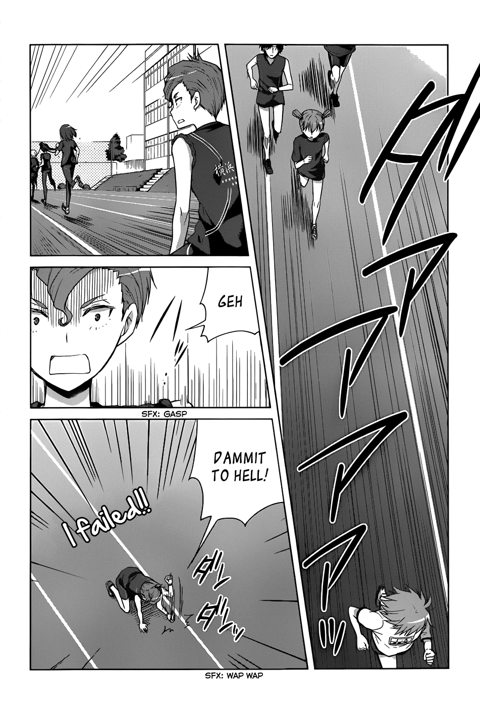 Gunjou (KIRIHARA Idumi) Chapter 14.2 page 8 - Chapter 14 v2 : Run-14 I'm Not Gonna Lose---- No Way I'm Losiiing---!!