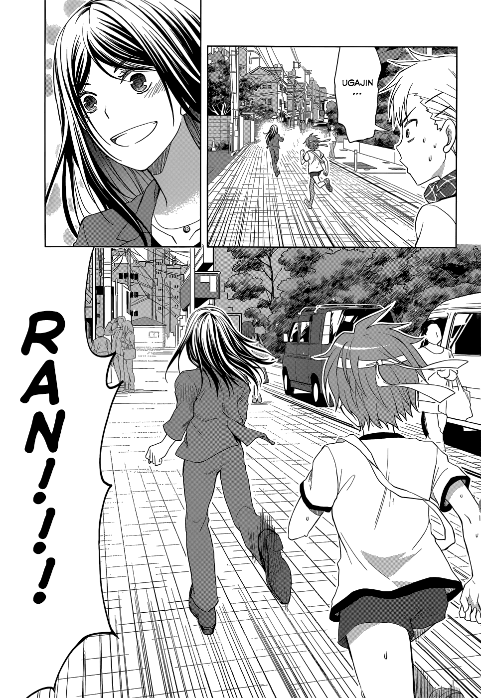 Gunjou (KIRIHARA Idumi) Chapter 30.2 page 28 - Chapter 30 v2 : Run-30 Let's go running, Sensei, to that place! [End]