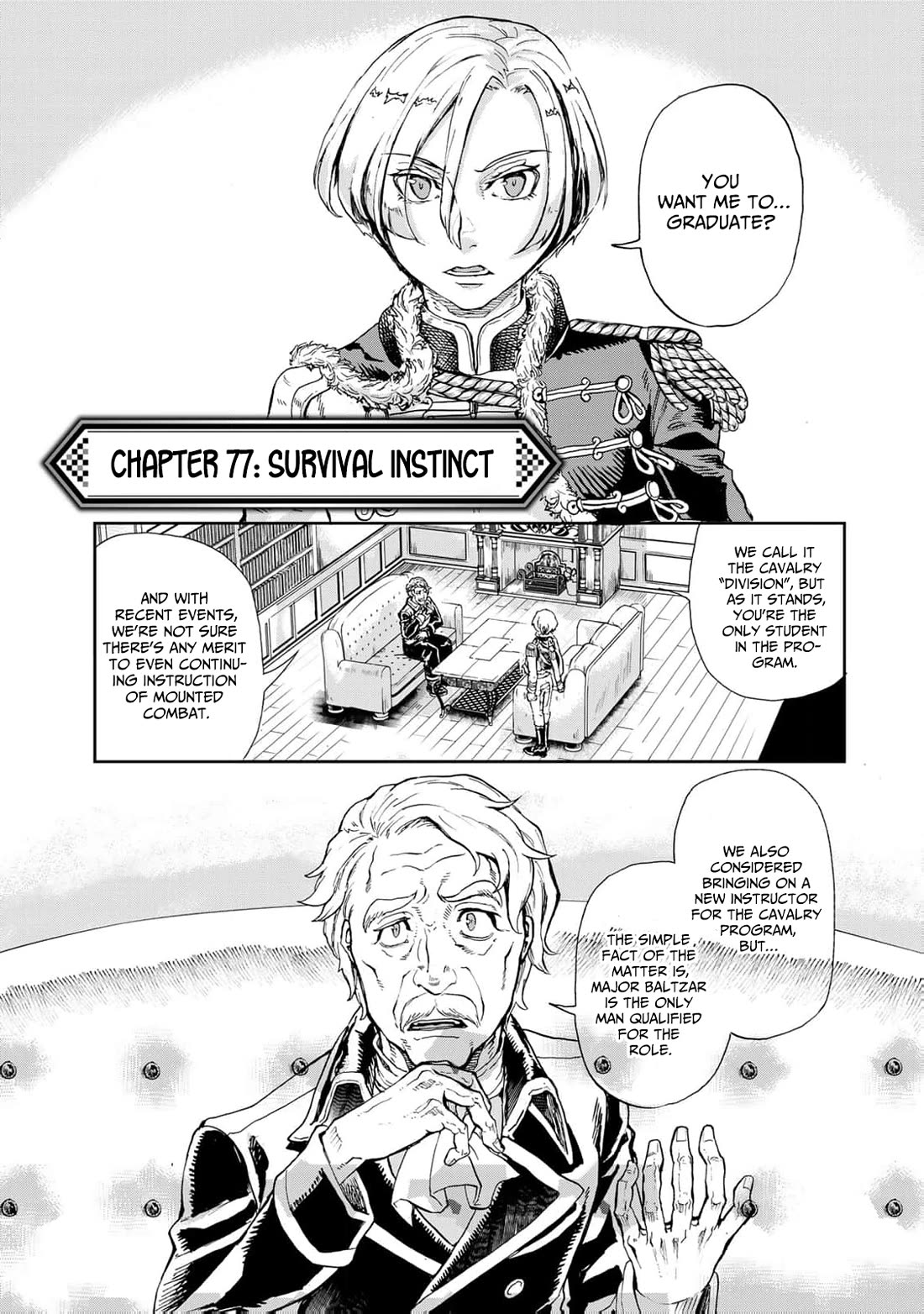 Gunka no Baltzar Chapter 77 page 1 - Chapter 77: Survival Instinct