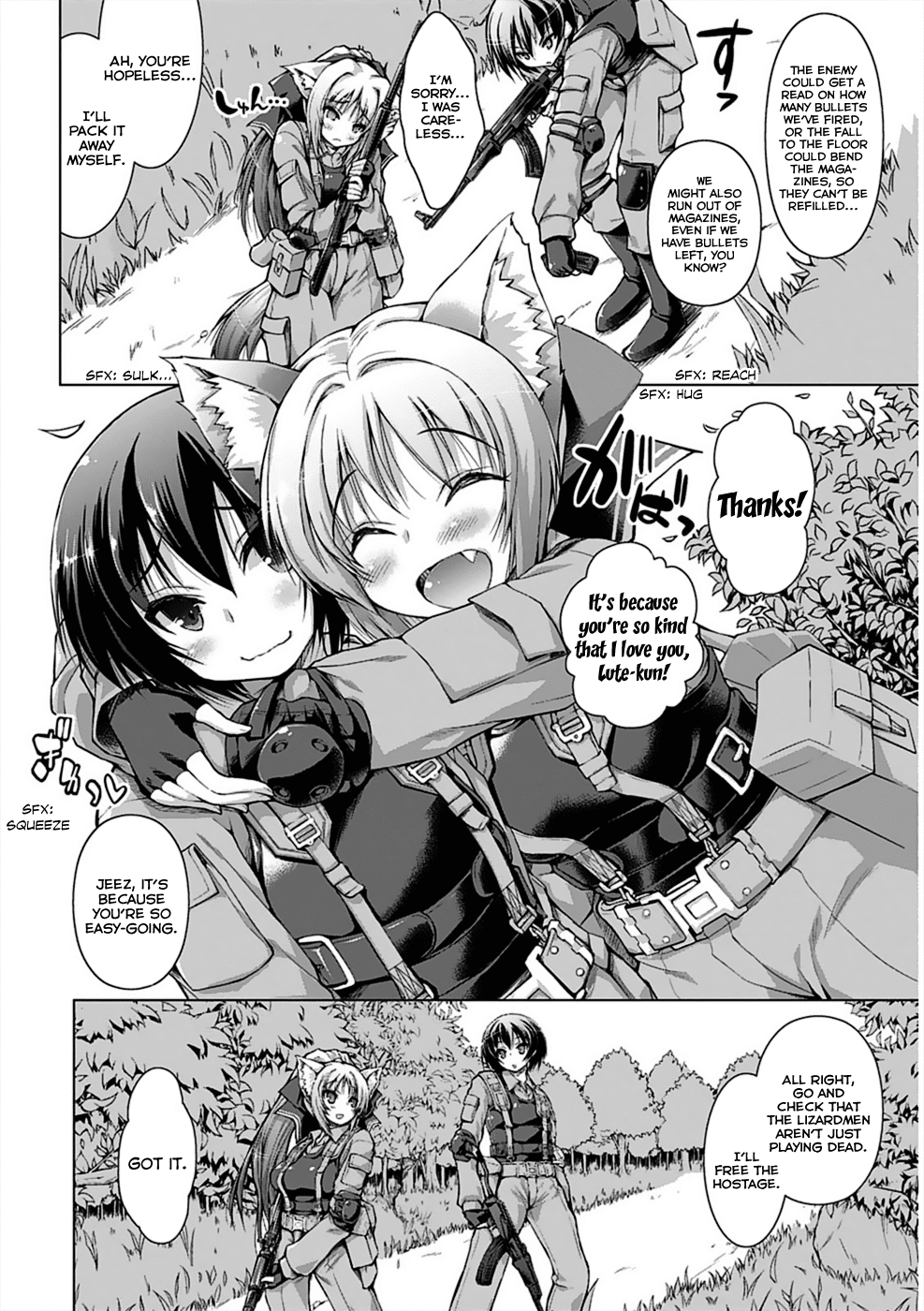Gunota ga Mahou Sekai ni Tensei Shitara, Gendai Heiki de Guntai Harem o Tsukucchaimashita!? Chapter 1 page 16 - Chapter 1