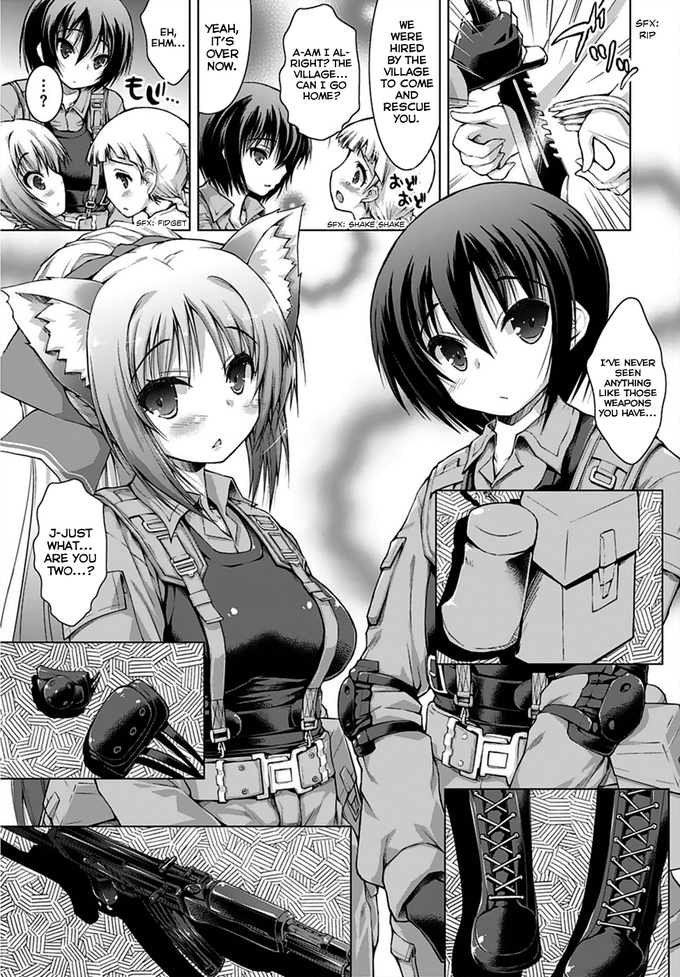 Gunota ga Mahou Sekai ni Tensei Shitara, Gendai Heiki de Guntai Harem o Tsukucchaimashita!? Chapter 1 page 17 - Chapter 1