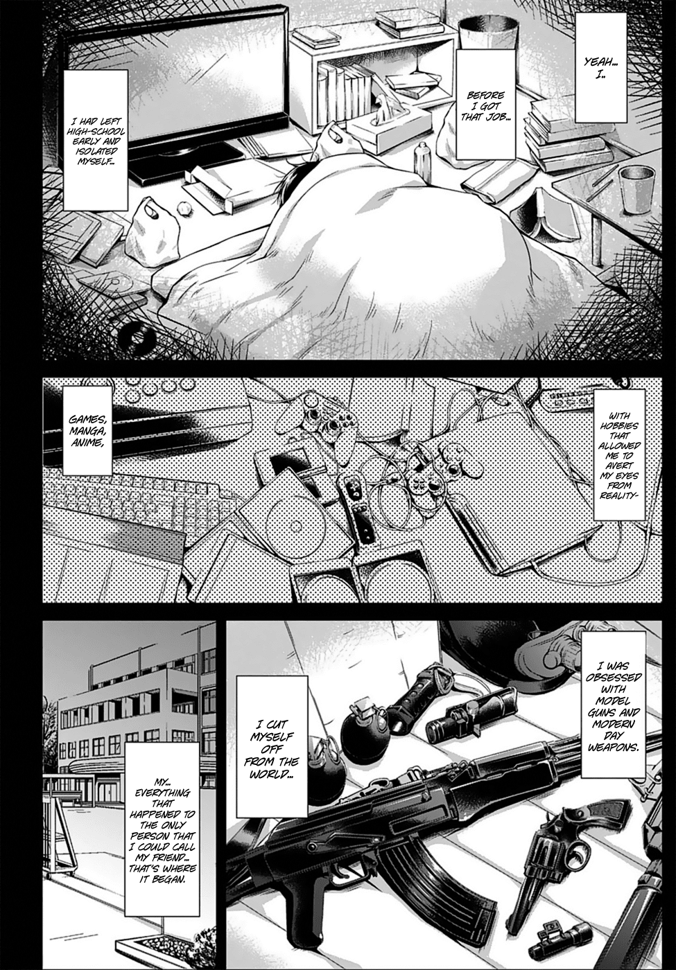 Gunota ga Mahou Sekai ni Tensei Shitara, Gendai Heiki de Guntai Harem o Tsukucchaimashita!? Chapter 1 page 22 - Chapter 1