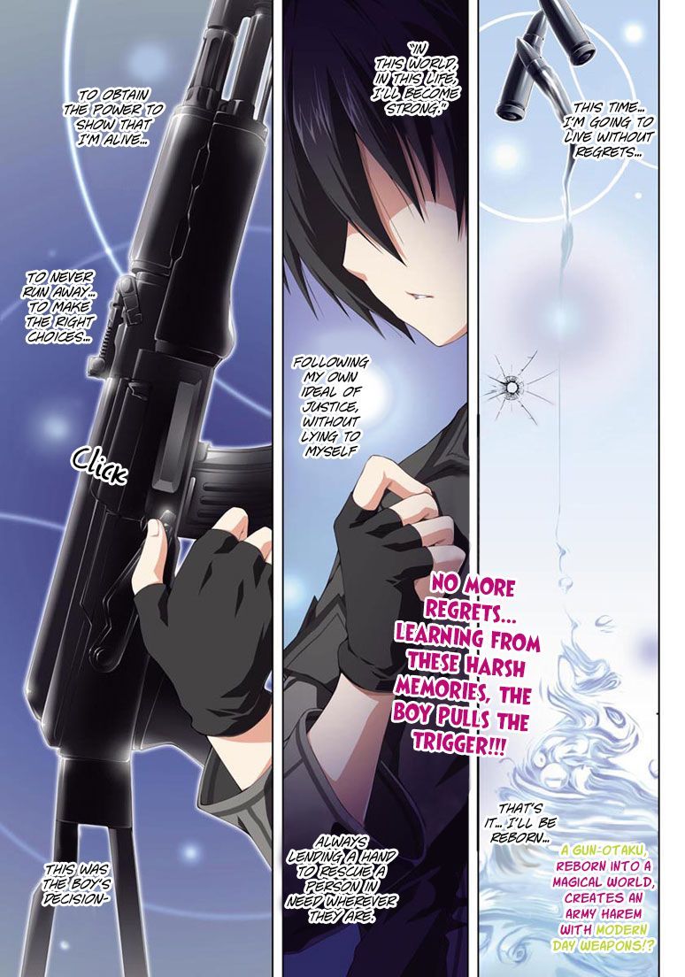 Gunota ga Mahou Sekai ni Tensei Shitara, Gendai Heiki de Guntai Harem o Tsukucchaimashita!? Chapter 1 page 4 - Chapter 1